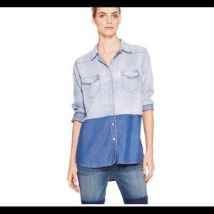 DKNY MEDIUM INDIGO DENIM SHIRT XL